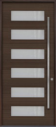 GD-EMD-006W CST Single Mahogany Wood Veneer-Walnut Wood Front Entry Door