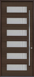 GD-EMD-006W CST, Modern Mahogany Wood Veneer-Walnut Front Door