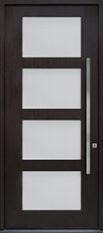 GD-EMD 823W CST, Modern Mahogany Wood Veneer-Espresso Front Door