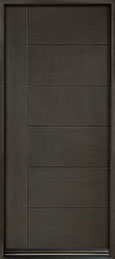 DB-EMD-B2W Mahogany Wood Veneer-Walnut Wood Entry Door