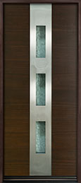 GD-EMD-C2W, Modern Mahogany Wood Veneer-Walnut Front Door