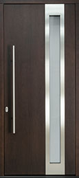 GD-EMD-D5 CST Single Mahogany Wood Veneer-Walnut Wood Front Entry Door