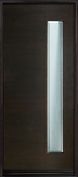 GD-EMD-G5W  CST Single Mahogany Wood Veneer-Espresso Wood Front Entry Door