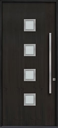 GD-EMD-H4W CST Single Mahogany Wood Veneer-Espresso Wood Front Entry Door