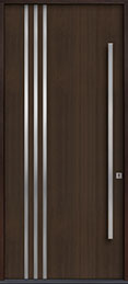GD-EMD-L1W CST, Modern Mahogany Wood Veneer-Walnut Front Door