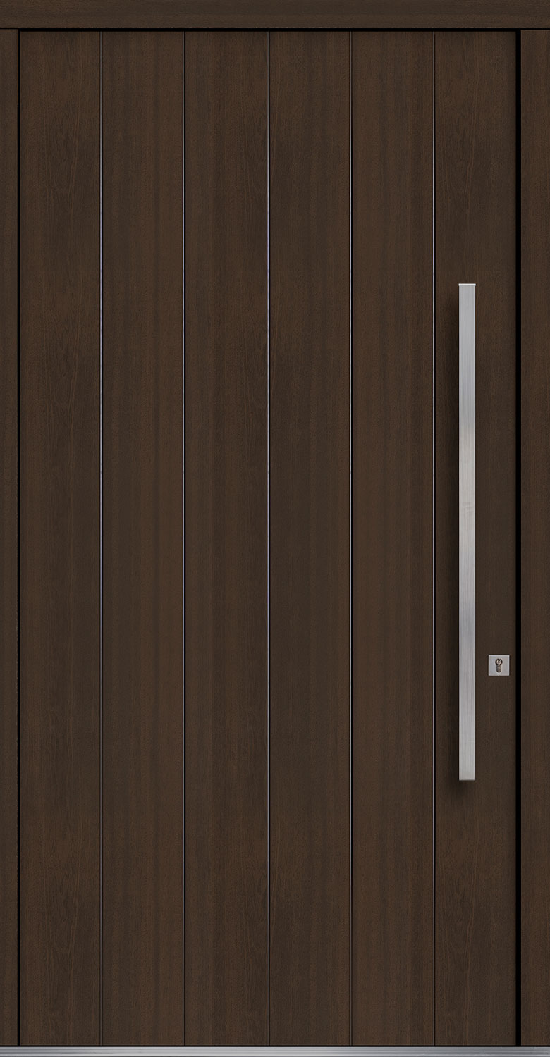Pivot Mahogany-Wood-Veneer Wood Front Door  - GD-PVT-A2 48x96