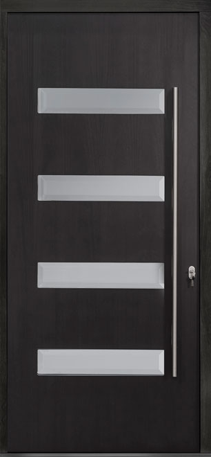 Pivot Mahogany-Wood-Veneer Wood Front Door  - GD-PVT-004 48x108