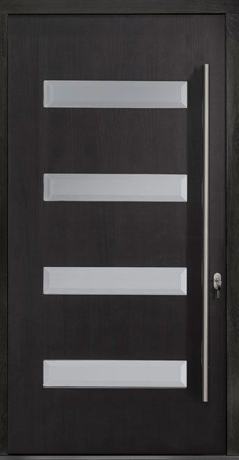 Pivot Mahogany-Wood-Veneer Wood Front Door  - GD-PVT-004 48x96