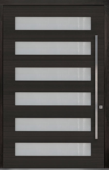 Pivot Mahogany-Wood-Veneer Wood Front Door  - GD-PVT-006 60x96
