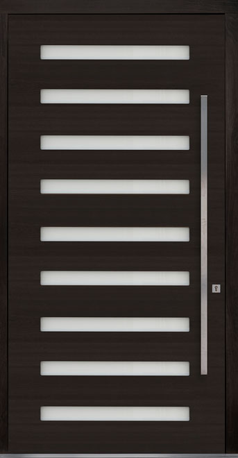 Pivot Mahogany-Wood-Veneer Wood Front Door  - GD-PVT-009 48x96