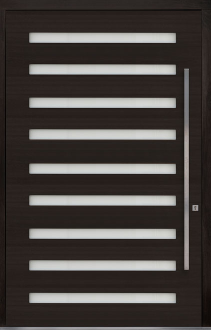 Pivot Mahogany-Wood-Veneer Wood Front Door  - GD-PVT-009 60x96