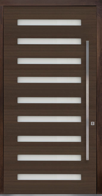 Pivot Mahogany-Wood-Veneer Wood Front Door  - GD-PVT-009 48x96