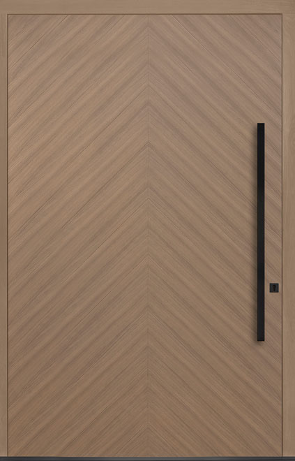 Pivot Oak-Wood-Veneer Wood Front Door  - GD-PVT-715 60x96