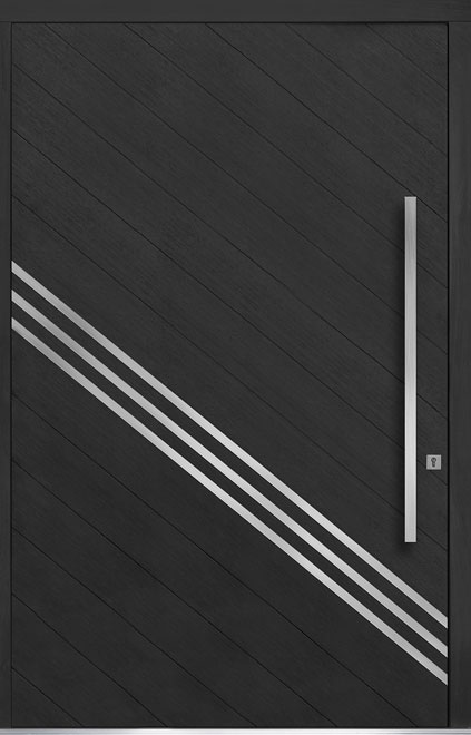 Pivot Oak-Wood-Veneer Wood Front Door  - GD-PVT-716A 60x96