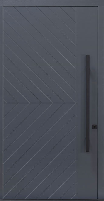 Pivot Mahogany-Wood-Veneer Wood Front Door  - GD-PVT-717 48x96