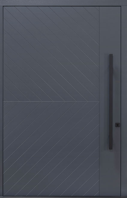 Pivot Mahogany-Wood-Veneer Wood Front Door  - GD-PVT-717 60x96