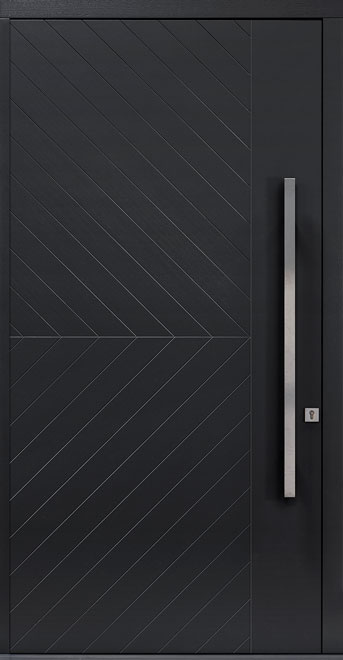 Pivot Mahogany-Wood-Veneer Wood Front Door  - GD-PVT-717 48x96