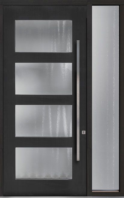 Pivot Mahogany Wood Front Door  - GD-PVT-823 1SL18 48x108