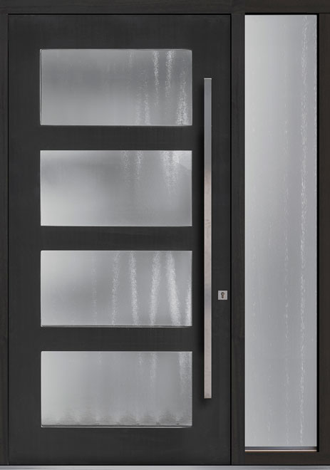 Pivot Mahogany Wood Front Door  - GD-PVT-823 1SL18 48x96