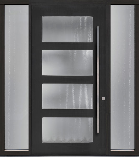 Pivot Mahogany Wood Front Door  - GD-PVT-823 2SL18 48x96