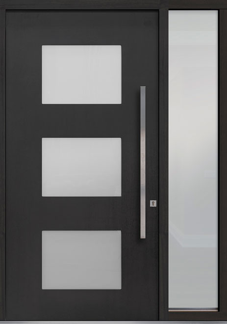 Pivot Mahogany Wood Front Door  - GD-PVT-824 1SL18 48x96