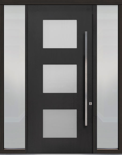 Pivot Mahogany Wood Front Door  - GD-PVT-824 2SL18 48x108