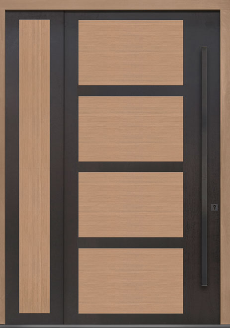 Pivot Oak-Wood-Veneer Wood Front Door  - GD-PVT-825 SLS20 48x96