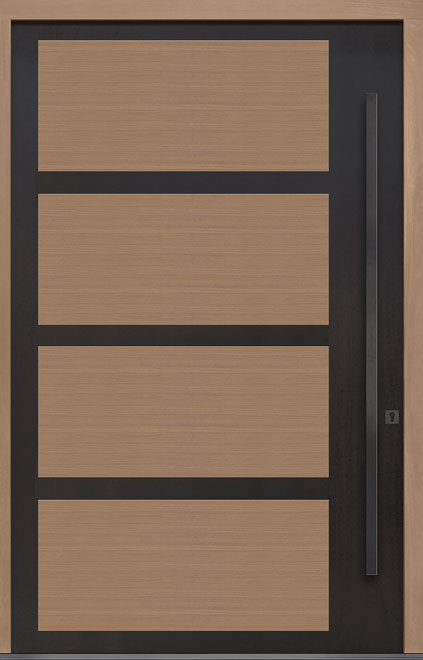 Pivot Oak-Wood-Veneer Wood Front Door  - GD-PVT-825 60x96