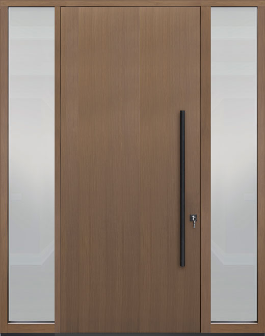 Pivot Oak-Wood-Veneer Wood Front Door  - GD-PVT-A1 2SL18 48x108