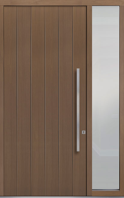 Pivot Oak-Wood-Veneer Wood Front Door  - GD-PVT-A2 48x108 1SL18