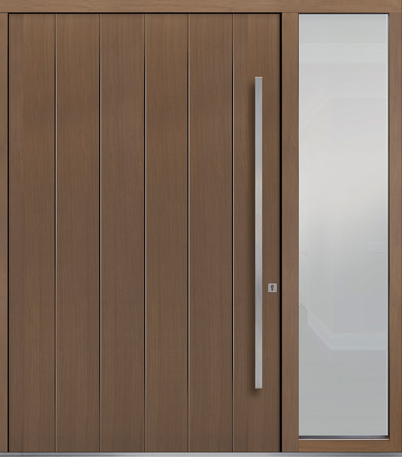 Pivot Oak-Wood-Veneer Wood Front Door  - GD-PVT-A2 60x96 1SL24