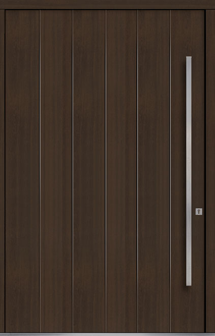 Pivot Mahogany-Wood-Veneer Wood Front Door  - GD-PVT-A2 60x96