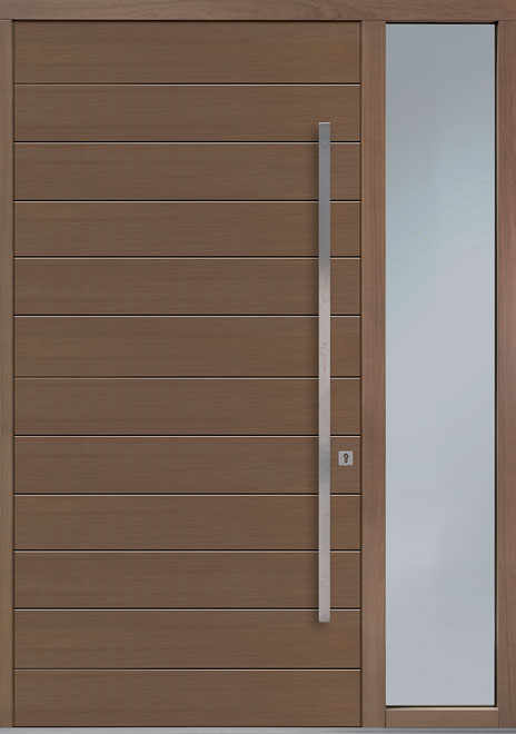 Pivot Oak-Wood-Veneer Wood Front Door  - GD-PVT-A3 1SL18 48x96