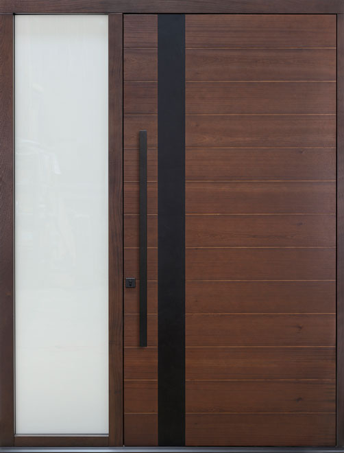 Pivot Mahogany Wood Front Door  - GD-PVT-A4W 1SL CST