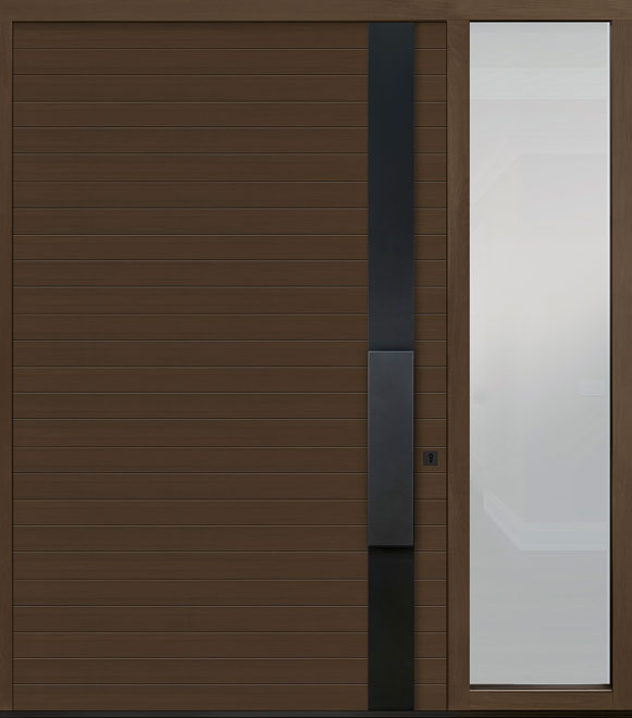 Pivot Oak-Wood-Veneer Wood Front Door  - GD-PVT-A5 1SL24 60x96