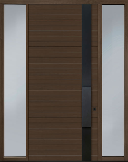 Pivot Oak-Wood-Veneer Wood Front Door  - GD-PVT-A5 2SL18 48x108