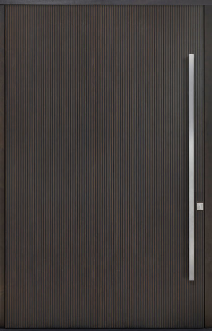 Pivot Mahogany-Wood-Veneer Wood Front Door  - GD-PVT-A6 60x96