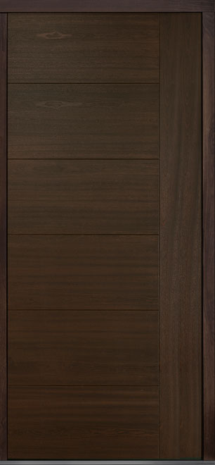Pivot Mahogany-Wood-Veneer Wood Front Door  - GD-PVT-B2 48x108