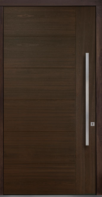 Pivot Mahogany-Wood-Veneer Wood Front Door  - GD-PVT-B2 48x96