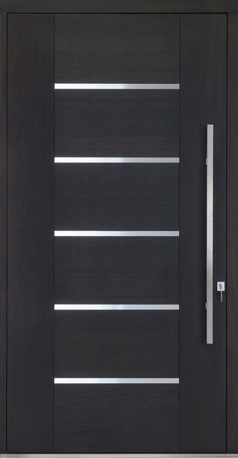 Pivot Mahogany-Wood-Veneer Wood Front Door  - GD-PVT-B5 48x96