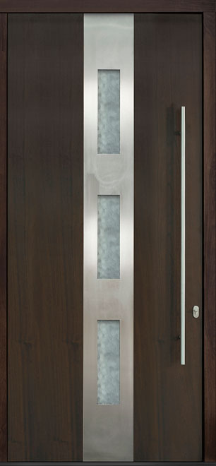 Pivot Mahogany-Wood-Veneer Wood Front Door  - GD-PVT-C2 48x108