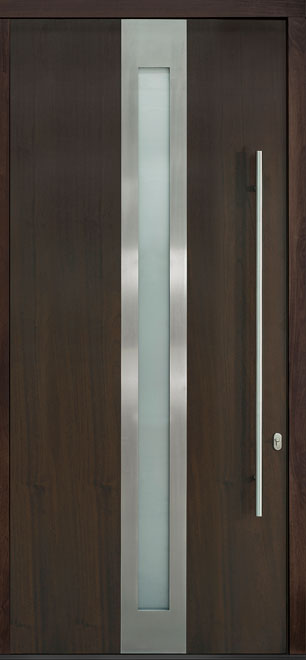 Pivot Mahogany-Wood-Veneer Wood Front Door  - GD-PVT-D4 48x108