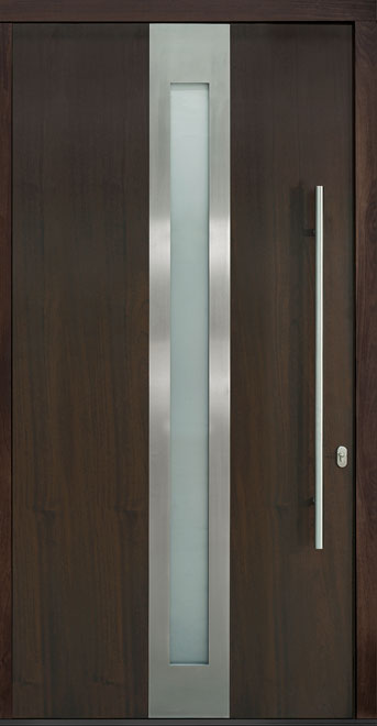 Pivot Mahogany-Wood-Veneer Wood Front Door  - GD-PVT-D4 48x96