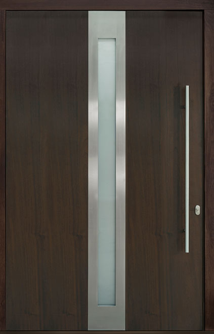 Pivot Mahogany-Wood-Veneer Wood Front Door  - GD-PVT-D4 60x96