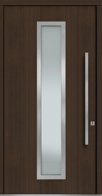 Pivot Mahogany-Wood-Veneer Wood Front Door  - GD-PVT-E4 48x96