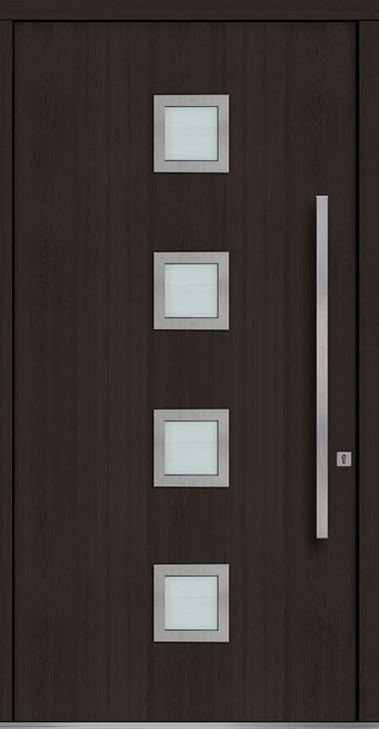 Pivot Mahogany-Wood-Veneer Wood Front Door  - GD-PVT-H4 48x96