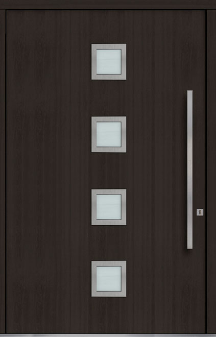 Pivot Mahogany-Wood-Veneer Wood Front Door  - GD-PVT-H4 60x96