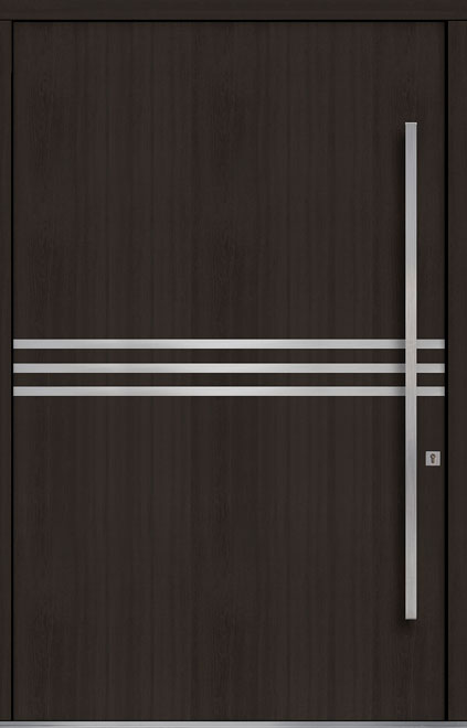 Pivot Mahogany-Wood-Veneer Wood Front Door  - GD-PVT-L2 60x96