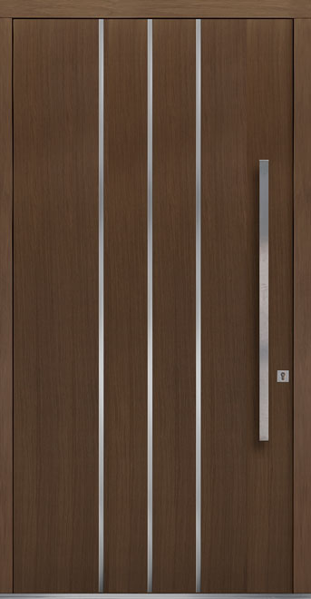 Pivot Oak-Wood-Veneer Wood Front Door  - GD-PVT-L6 48x96