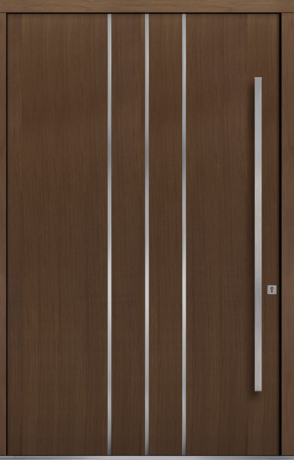 Pivot Oak-Wood-Veneer Wood Front Door  - GD-PVT-L6 60x96